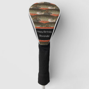 Couvre-club De Golf Custom Black Rust Fisherman cadeau club de pêche à