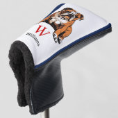 Couvre-club De Golf  Custom Bulldog Putter   (Devant 3/4)