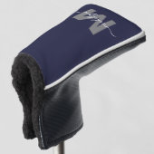 Couvre-club De Golf Custom Navy Blue Monogram (Devant 3/4)