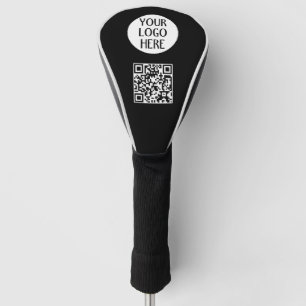Couvre-club De Golf Customisez votre logo de société de code QR noir b