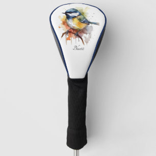 Couvre-club De Golf Cute Bluetit sur une branche, personnalisé