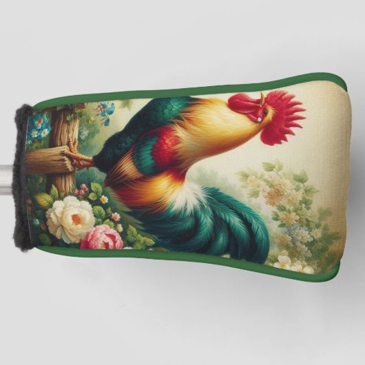 Couvre-club De Golf Cute coq rustique/vintage (Devant)