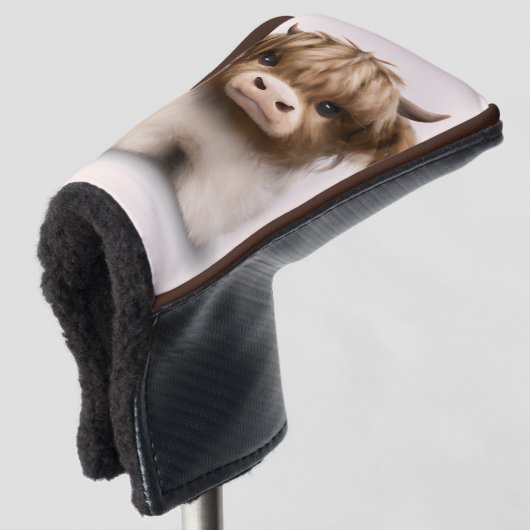 Couvre-club De Golf Cute Highlands Scottish Cow (Devant 3/4)