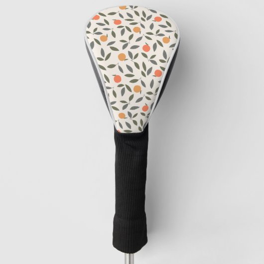 Couvre-club De Golf Cute Orange et Motif Feuille (Devant)