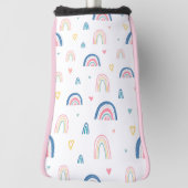 Couvre-club De Golf Cute Rainbows & Hearts Motif (Tourné à 90°)