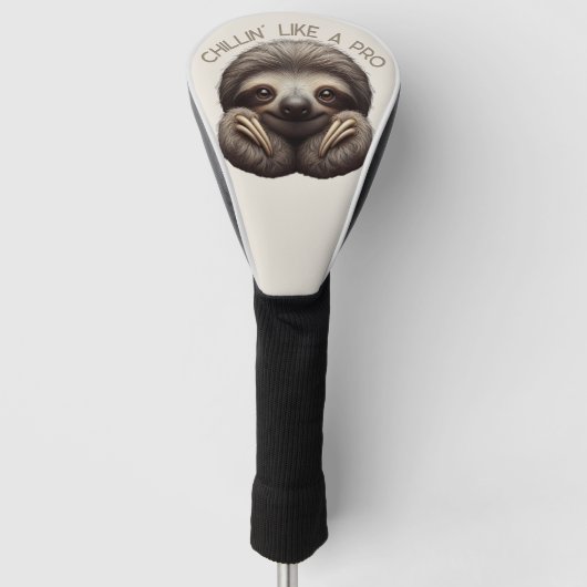 Couvre-club De Golf Cute Sloth Chillin comme un Pro (Devant)