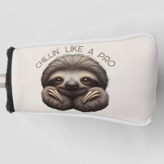 Couvre-club De Golf Cute Sloth Chillin comme un Pro (Devant)