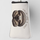 Couvre-club De Golf Cute Sloth Chillin comme un Pro (Tourné à 90°)