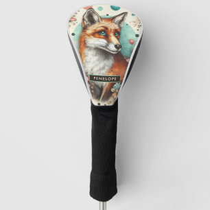 Couvre-club De Golf Cute Vintage Watercolo Fox peinture