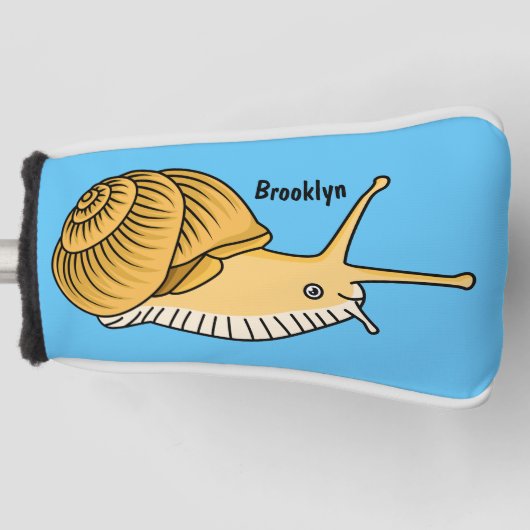 Couvre-club De Golf Cute yellow snail cartoon (Devant)