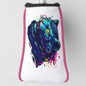 Couvre-club De Golf Cyber Animaux - Créatures futuristes du Digita (Tourné à 90°)