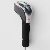 Couvre-club De Golf Cyborg Cyberpunk Dj monogramme (Incliné)