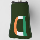 Couvre-club De Golf D Monogramme superposé sur le drapeau irlandais pc (Tourné à 90°)