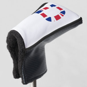 Couvre-club De Golf D Monogramme superposé sur Union Jack Flag pccn