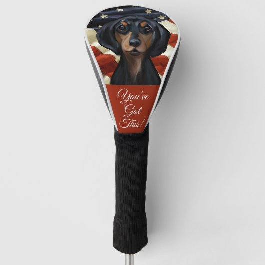 COUVRE-CLUB DE GOLF DACHSHUND (Devant)