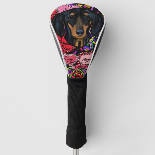 COUVRE-CLUB DE GOLF DACHSHUND (Devant)