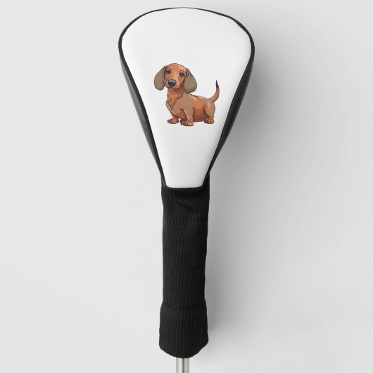 Couvre-club De Golf Dachshund Chien mignonne (Devant)