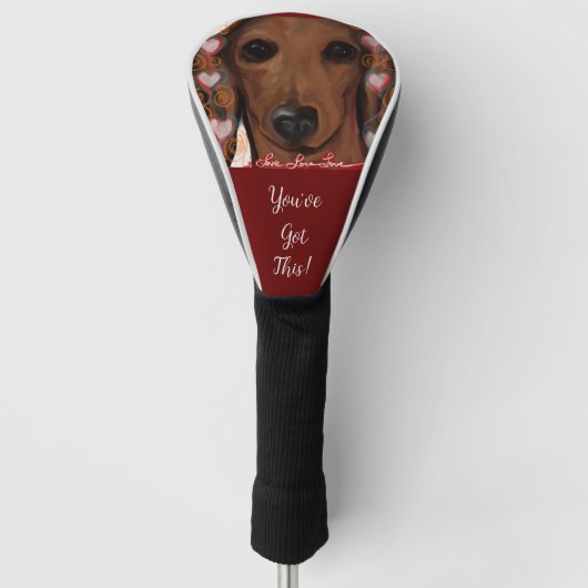 Couvre-club De Golf Dachshund Rouge (Devant)