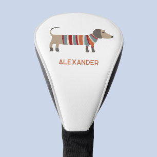 Couvre-club De Golf Dachshund Saucisse Chien Nom Personnalisé