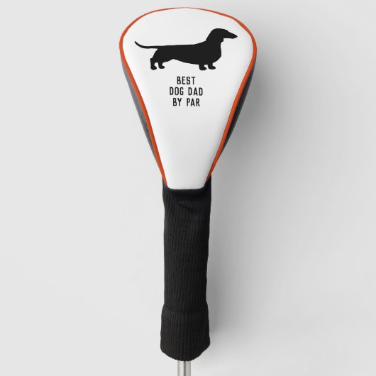 Couvre-club De Golf Dachshund Silhouette Wiener Dog Personnalisé (Devant)