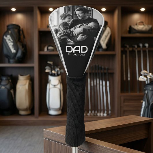 Couvre-club De Golf Dad Established Modern Bold Photo