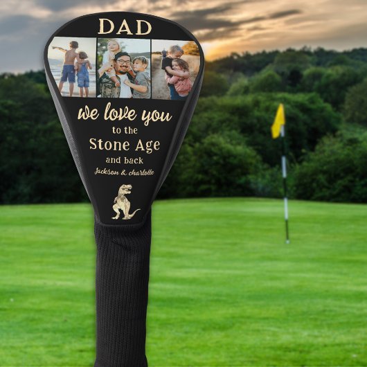 Couvre-club De Golf Dad We Love You 3 Photo Collage