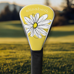 Couvre-club De Golf Daisy tendance avec gris et jaune