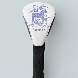Couvre-club De Golf Dala suédois Cheval bleu Personnalisé