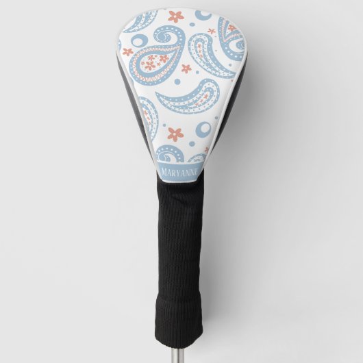 Couvre-club De Golf Dames Motifs Paisley bleu clair (Devant)