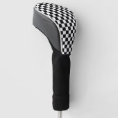 Couvre-club De Golf Damier noir et blanc (Incliné)