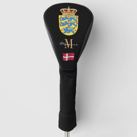 Couvre-club De Golf Danemark, Drapeau Danois Monogramme Clubs De Golf (Devant)