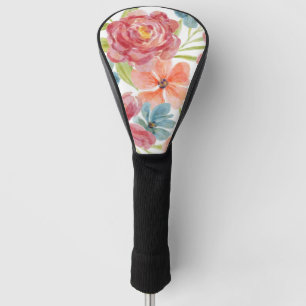 Couvre-club De Golf Décoration Florale Aquarelle