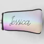 Couvre-club De Golf Dégradants Ombre couleur cool et votre script (Devant)