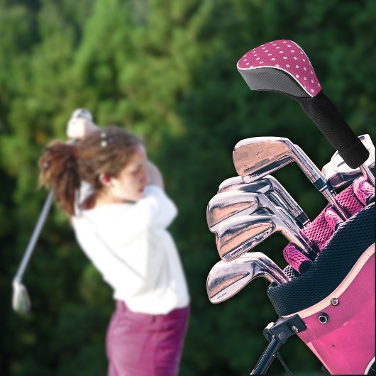 Couvre-club De Golf Délice pois rouge