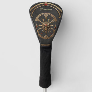 Couvre-club De Golf Des noeuds celtiques et un coeur dans l'élégance g
