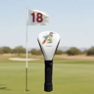 Couvre-club De Golf Desert Spirit, Roadrunner en Aquarelle personnalis