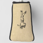 Couvre-club De Golf Design de golf en cuir tanné (Tourné à 90°)