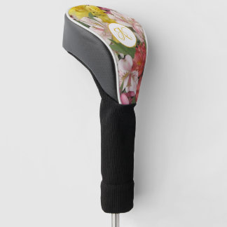 Couvre-club De Golf Design floral avec Monogramme