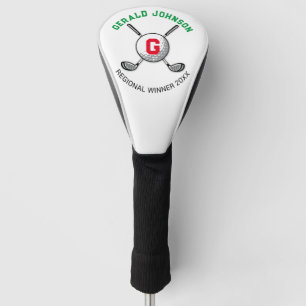Couvre-club De Golf Design minimaliste Élégant Golf Monogramme