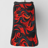 Couvre-club De Golf Design rouge et noir (Tourné à 90°)