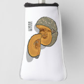 Couvre-club De Golf dessin animé citrouille (Tourné à 90°)