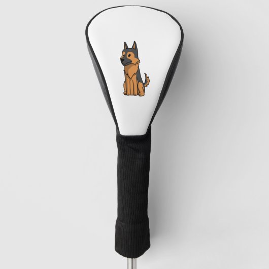 Couvre-club De Golf Dessin animé de German Shepherd (Devant)