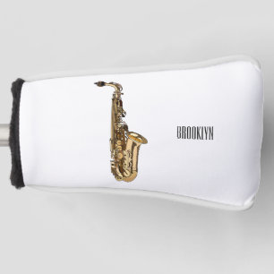 Couvre-club De Golf dessin animé saxophone