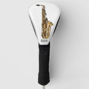 Couvre-club De Golf dessin animé saxophone