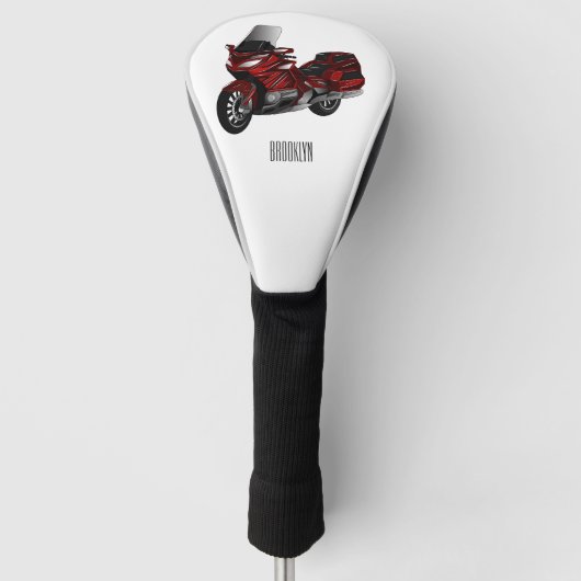 Couvre-club De Golf Dessin de moto de tourisme (Devant)