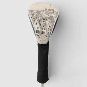 Couvre-club De Golf Dessin d'encre de stylet Leiden South Hollande Pay