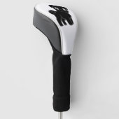 Couvre-club De Golf dessin en carlin noir (Incliné)