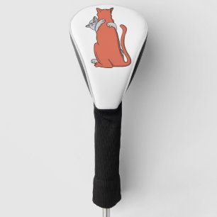 Couvre-club De Golf Deux chats s'unissent en amitié