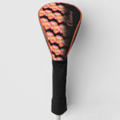 Couvre-club De Golf Diagonale Tattered Heart Rows sur Black Custom (Devant)