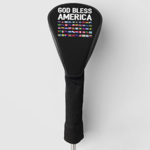 Couvre-club De Golf Dieu Bénisse l'Amérique Fierté Latino Tous les Pay